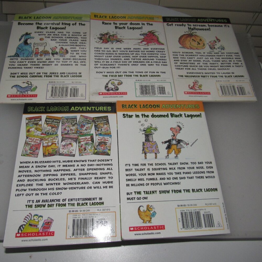 Black Lagoon Adventures Book Lot (5) by Mike Thaler & Jared Lee Scholastic Kids - Picture 3 of 3